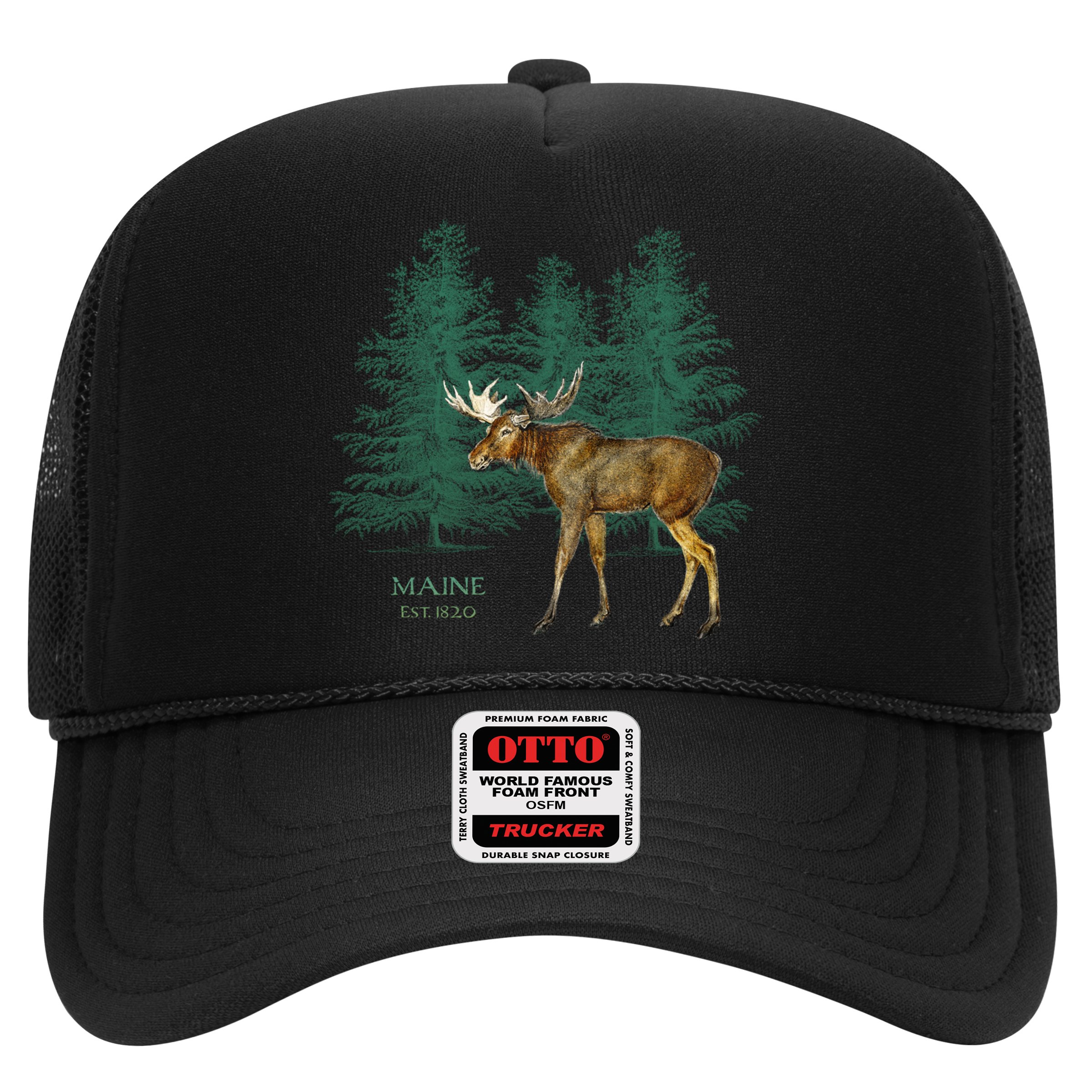 Maine State Moose Lovers Trees Vintagelook Souvenir Gift Hat