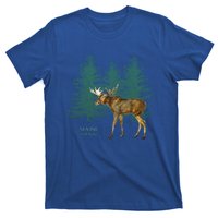 Maine State Moose Lovers Trees Vintagelook Souvenir Gift T-Shirt