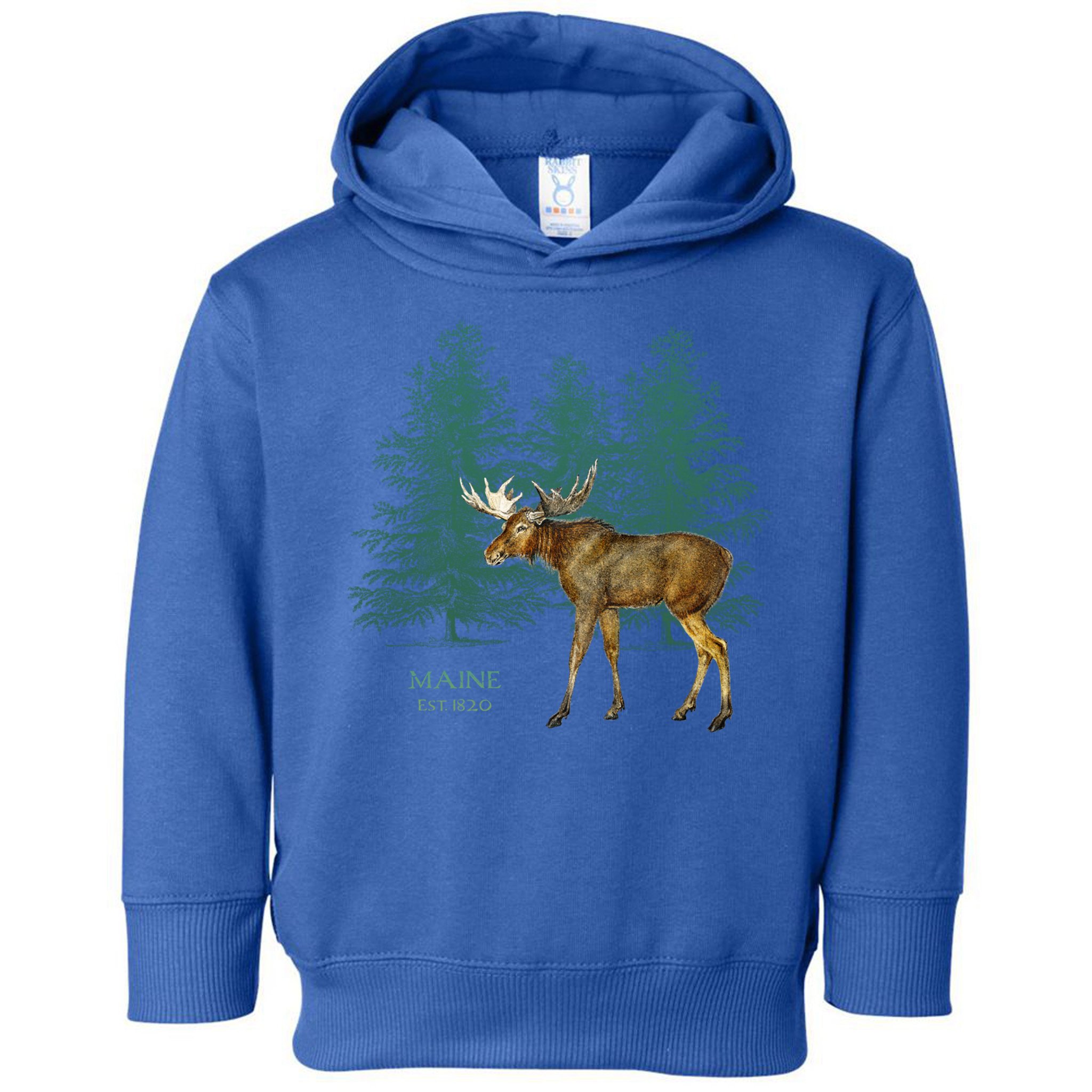 Maine State Moose Lovers Trees Vintagelook Souvenir Gift Toddler Hoodie