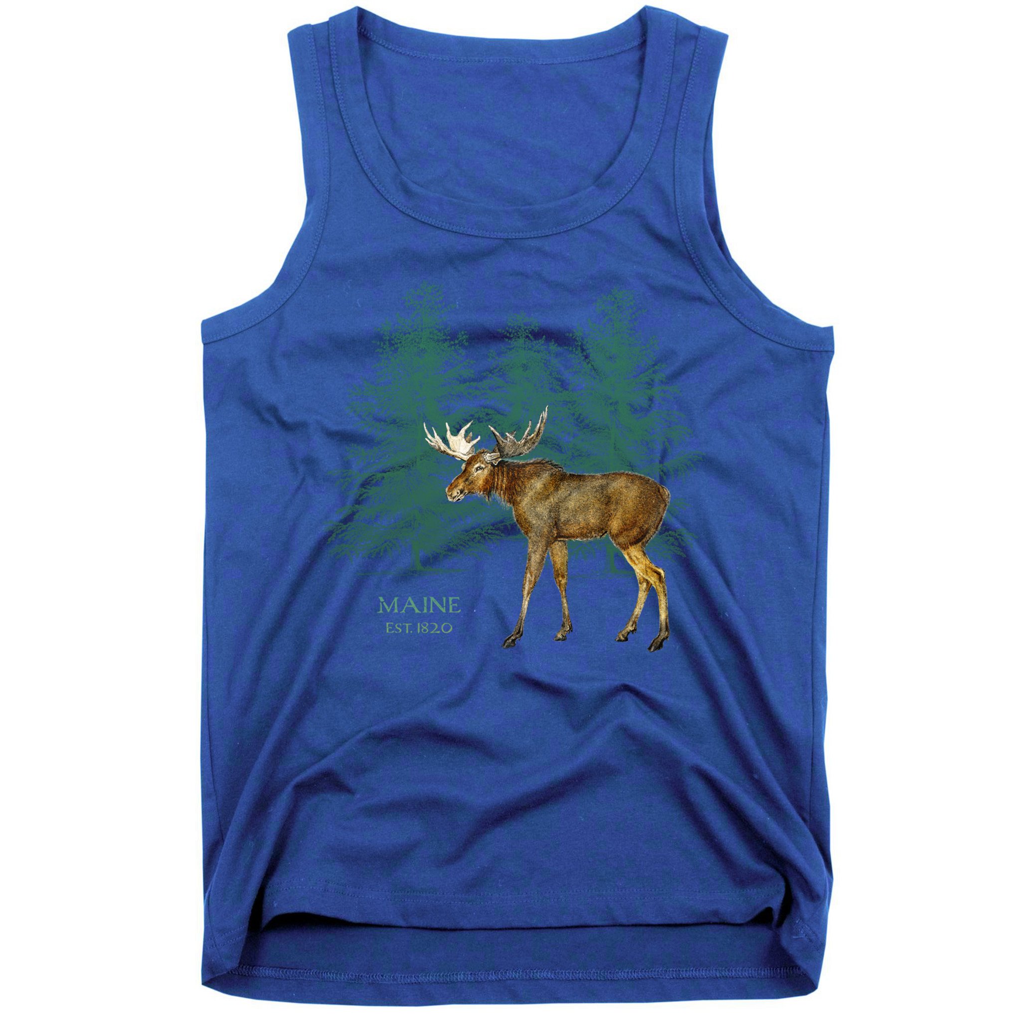 Maine State Moose Lovers Trees Vintagelook Souvenir Gift Tank Top