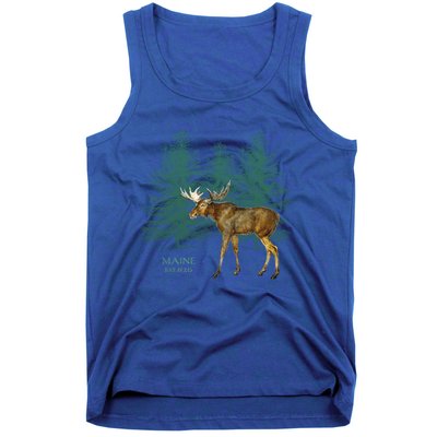 Maine State Moose Lovers Trees Vintagelook Souvenir Gift Tank Top