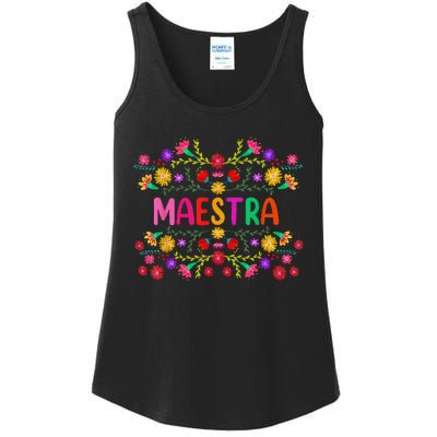 Maestra Spanish Mexican Teacher Mexico Ladies Essential Tank