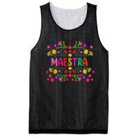 Maestra Spanish Mexican Teacher Mexico Mesh Reversible Basketball Jersey Tank