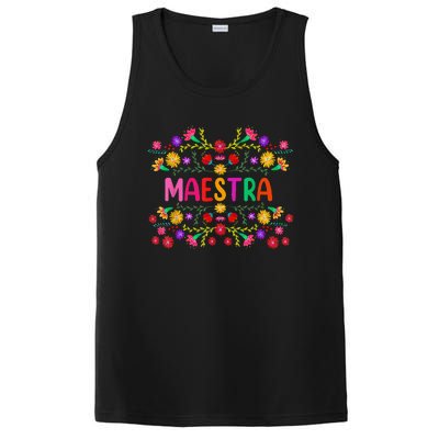 Maestra Spanish Mexican Teacher Mexico PosiCharge Competitor Tank