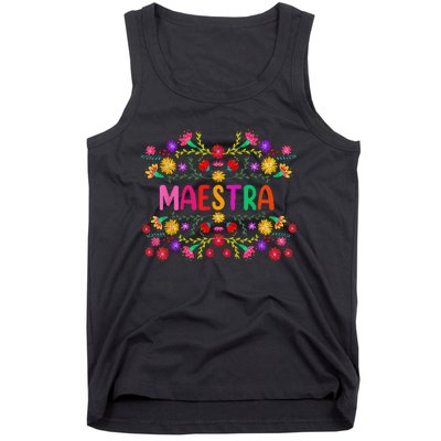 Maestra Spanish Mexican Teacher Mexico Tank Top