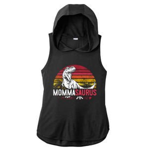 Momma Saurus MotherS Day Mommasaurus Mom T Rex Dinosaur Cute Gift Ladies PosiCharge Tri-Blend Wicking Draft Hoodie Tank