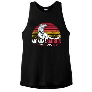 Momma Saurus MotherS Day Mommasaurus Mom T Rex Dinosaur Cute Gift Ladies PosiCharge Tri-Blend Wicking Tank