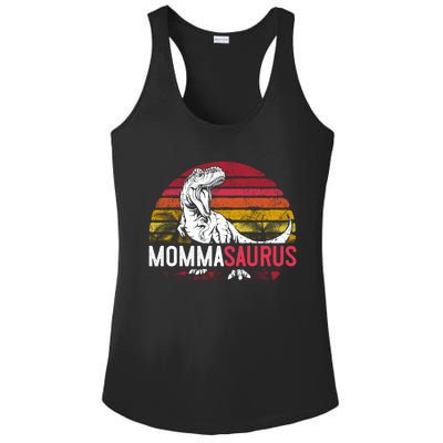 Momma Saurus MotherS Day Mommasaurus Mom T Rex Dinosaur Cute Gift Ladies PosiCharge Competitor Racerback Tank