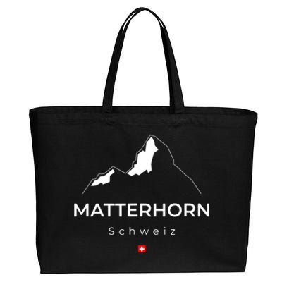 Matterhorn Switzerland Mountains Rockclimbing Hiking Cotton Canvas Jumbo Tote