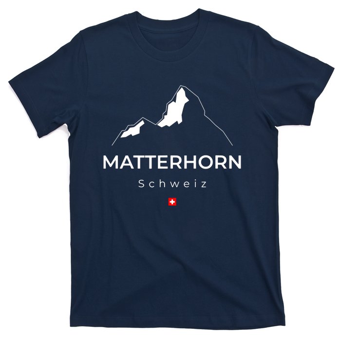 Matterhorn Switzerland Mountains Rockclimbing Hiking T-Shirt