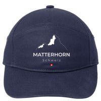 Matterhorn Switzerland Mountains Rockclimbing Hiking 7-Panel Snapback Hat