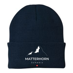 Matterhorn Switzerland Mountains Rockclimbing Hiking Knit Cap Winter Beanie