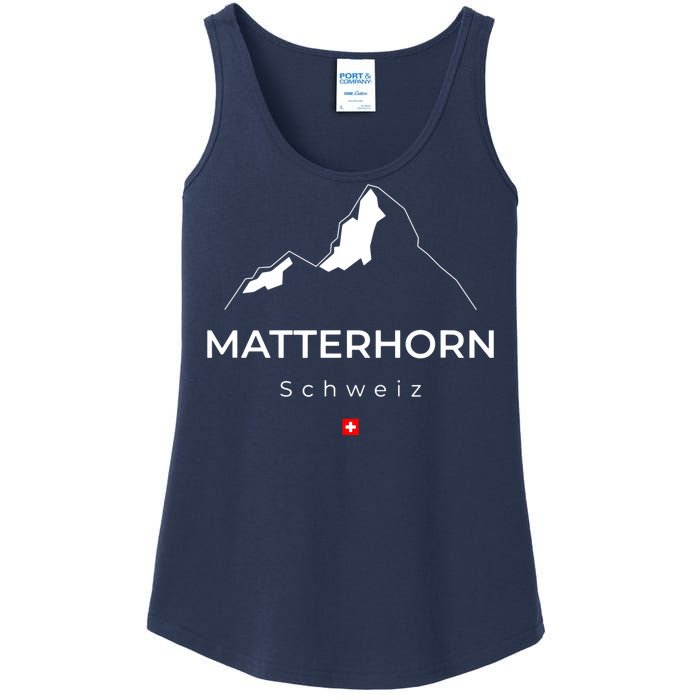 Matterhorn Switzerland Mountains Rockclimbing Hiking Ladies Essential Tank