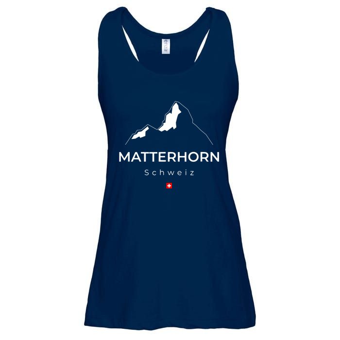 Matterhorn Switzerland Mountains Rockclimbing Hiking Ladies Essential Flowy Tank