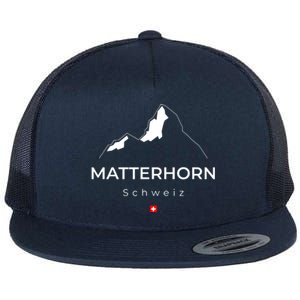 Matterhorn Switzerland Mountains Rockclimbing Hiking Flat Bill Trucker Hat