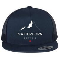 Matterhorn Switzerland Mountains Rockclimbing Hiking Flat Bill Trucker Hat