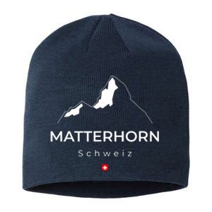 Matterhorn Switzerland Mountains Rockclimbing Hiking Sustainable Beanie