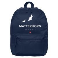 Matterhorn Switzerland Mountains Rockclimbing Hiking 16 in Basic Backpack