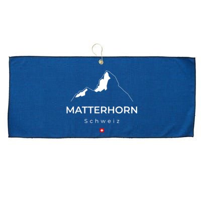 Matterhorn Switzerland Mountains Rockclimbing Hiking Large Microfiber Waffle Golf Towel