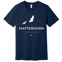 Matterhorn Switzerland Mountains Rockclimbing Hiking Premium T-Shirt