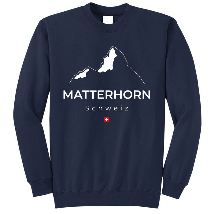 Matterhorn Switzerland Mountains Rockclimbing Hiking Tall Sweatshirt