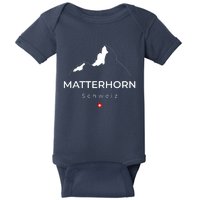 Matterhorn Switzerland Mountains Rockclimbing Hiking Baby Bodysuit