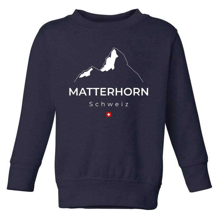 Matterhorn Switzerland Mountains Rockclimbing Hiking Toddler Sweatshirt