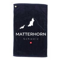 Matterhorn Switzerland Mountains Rockclimbing Hiking Platinum Collection Golf Towel