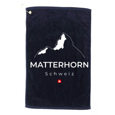 Matterhorn Switzerland Mountains Rockclimbing Hiking Platinum Collection Golf Towel