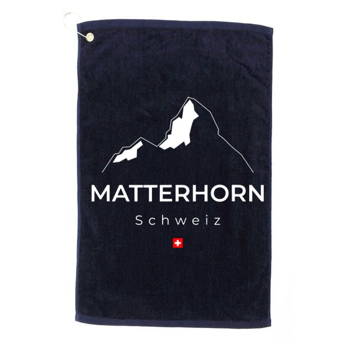 Matterhorn Switzerland Mountains Rockclimbing Hiking Platinum Collection Golf Towel