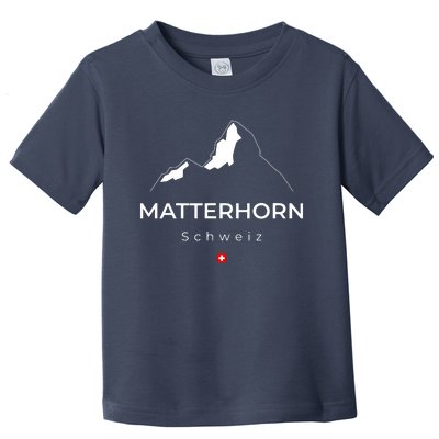 Matterhorn Switzerland Mountains Rockclimbing Hiking Toddler T-Shirt