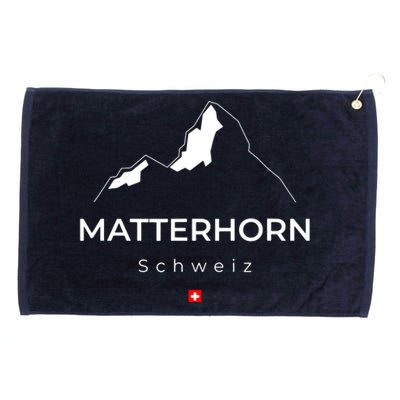 Matterhorn Switzerland Mountains Rockclimbing Hiking Grommeted Golf Towel