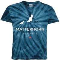 Matterhorn Switzerland Mountains Rockclimbing Hiking Kids Tie-Dye T-Shirt