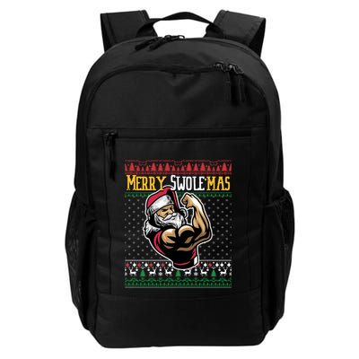 Merry Swole Mas Funny Christmas Gym And Work Out Santa Flexing Gift Backpack