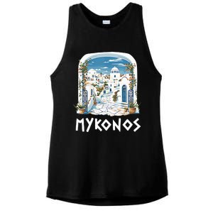 Mykonos Souvenir / Mykonos Greece / Mykonos Ladies PosiCharge Tri-Blend Wicking Tank