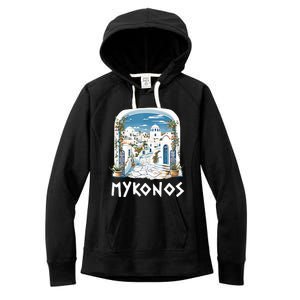 Mykonos Souvenir / Mykonos Greece / Mykonos Women's Fleece Hoodie