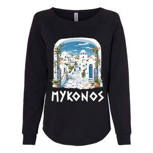 Mykonos Souvenir / Mykonos Greece / Mykonos Womens California Wash Sweatshirt