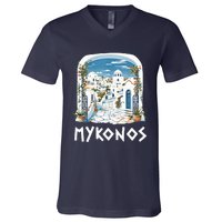 Mykonos Souvenir / Mykonos Greece / Mykonos V-Neck T-Shirt