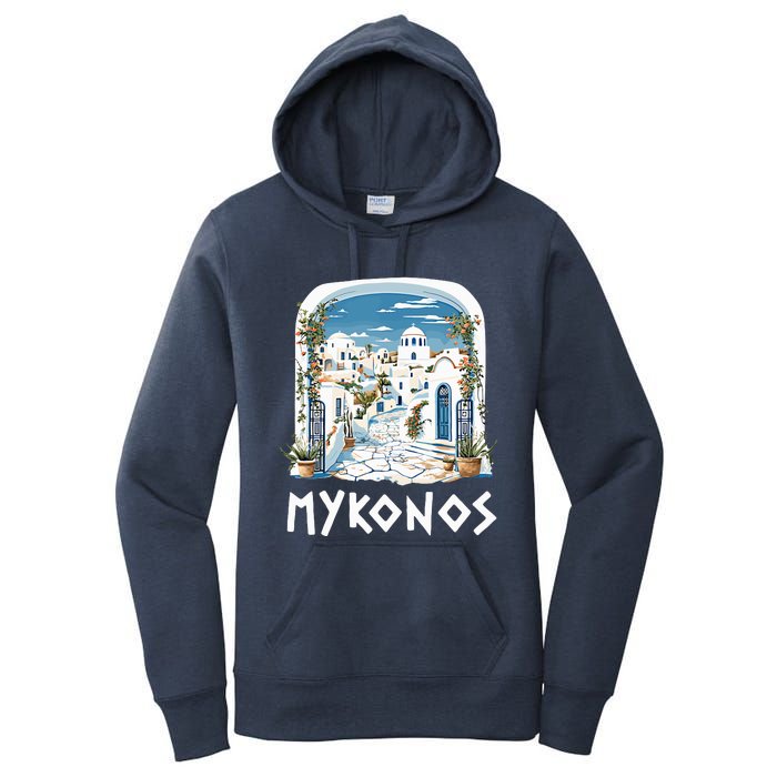 Mykonos Souvenir / Mykonos Greece / Mykonos Women's Pullover Hoodie