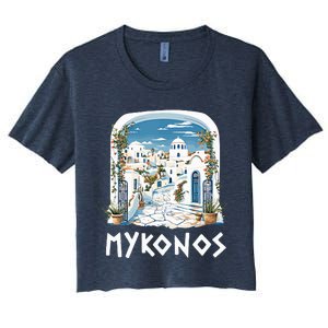 Mykonos Souvenir / Mykonos Greece / Mykonos Women's Crop Top Tee