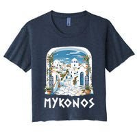 Mykonos Souvenir / Mykonos Greece / Mykonos Women's Crop Top Tee