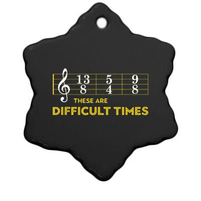 Musician Sheet Music These Are Difficult Times Ceramic Star Ornament