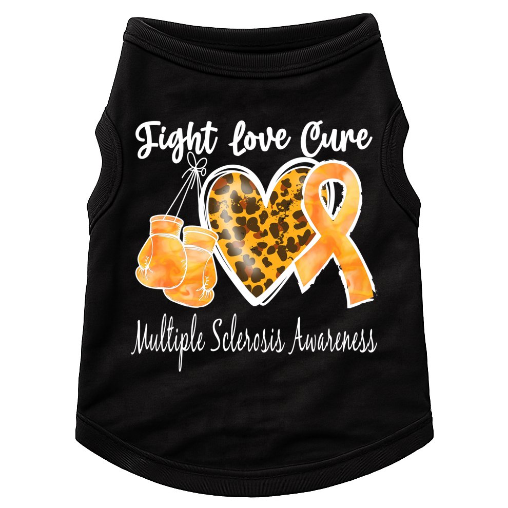 Multiple Sclerosis Ms Fight Love Cure Gift Doggie Tank