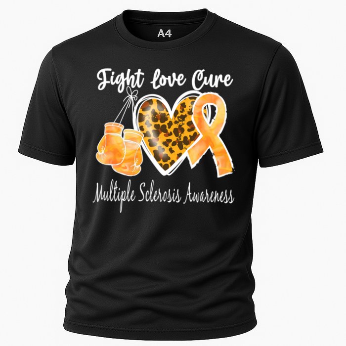 Multiple Sclerosis Ms Fight Love Cure Gift Cooling Performance Crew T-Shirt