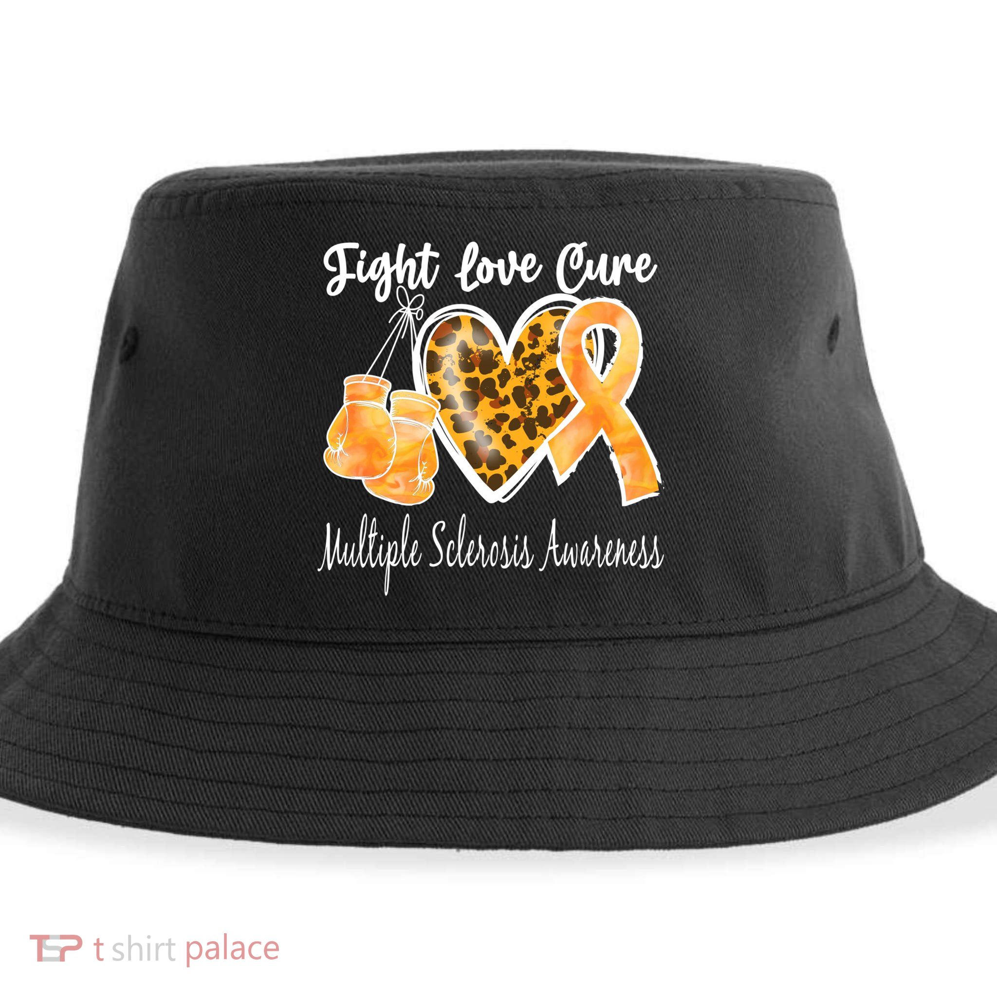 Multiple Sclerosis Ms Fight Love Cure Gift Sustainable Bucket Hat