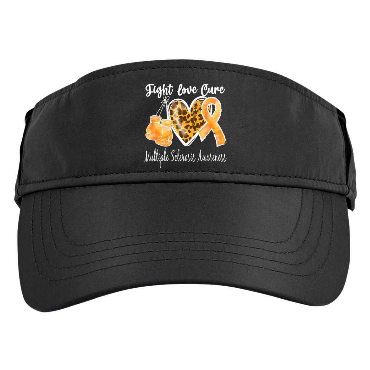 Multiple Sclerosis Ms Fight Love Cure Gift Adult Drive Performance Visor