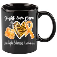 Multiple Sclerosis Ms Fight Love Cure Gift 11oz C Handle Ceramic Mug