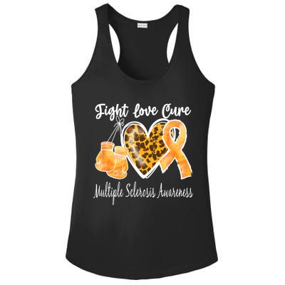 Multiple Sclerosis Ms Fight Love Cure Gift Ladies PosiCharge Competitor Racerback Tank