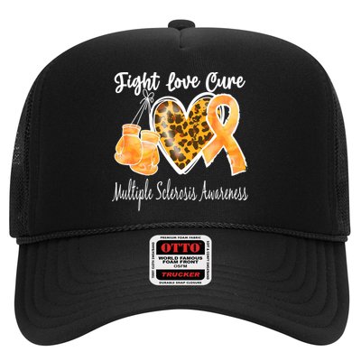Multiple Sclerosis Ms Fight Love Cure Gift Trucker Hat