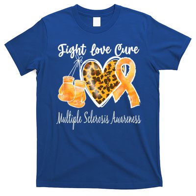 Multiple Sclerosis Ms Fight Love Cure Gift T-Shirt
